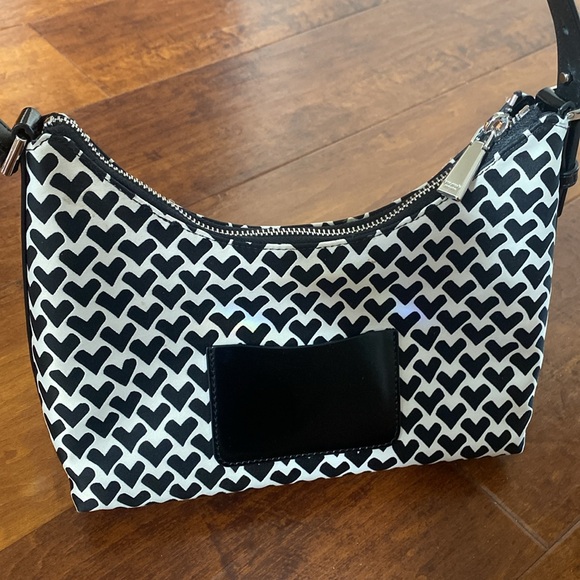 Kate Spade Sam Icon Modernist Hearts Jacquard Small Shoulder Bag - Picture 10 of 14